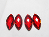 2 Matched Pair - Super Sparkle - Red RUBY QUARTZ - Faceted Marquise Briolett Huge size 11x22 mm Long - Drilled